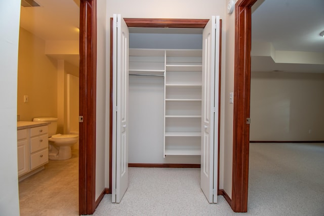 view of closet