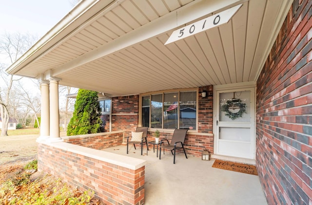 view of patio / terrace featuring covered porch