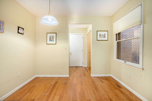 hall featuring light wood-type flooring