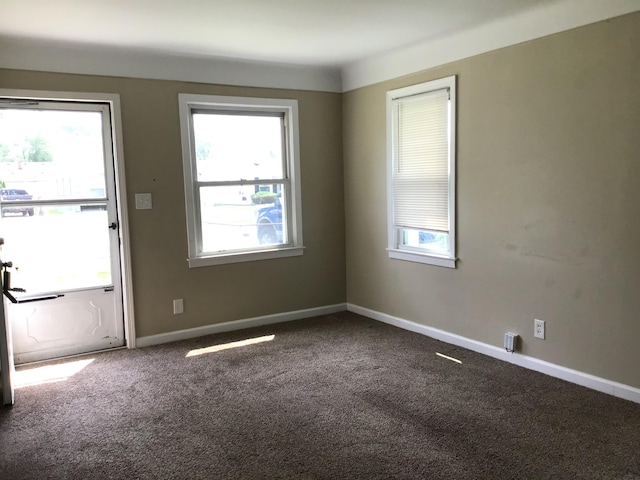 spare room with carpet floors and a healthy amount of sunlight