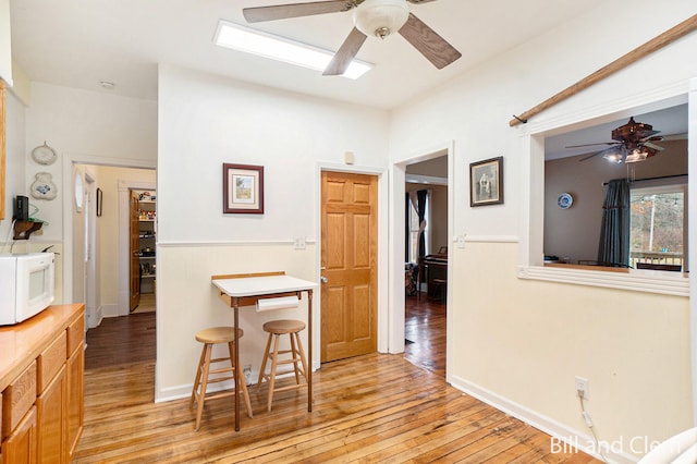 hall featuring light hardwood / wood-style floors