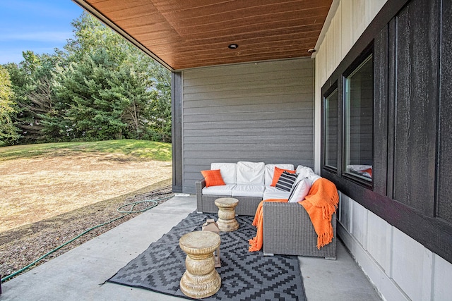 view of patio with outdoor lounge area