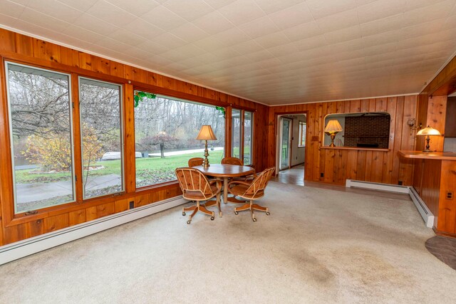 interior space featuring a baseboard radiator