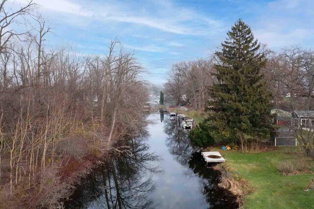 view of road featuring a water view