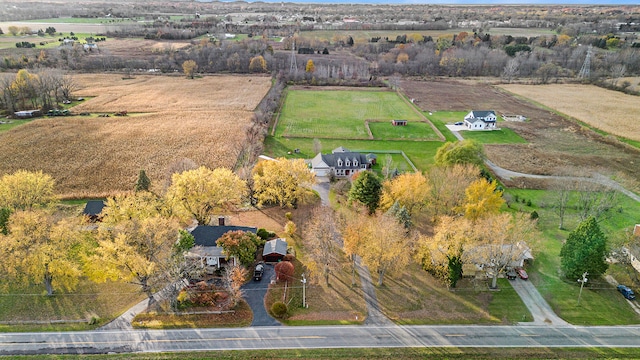 drone / aerial view featuring a rural view