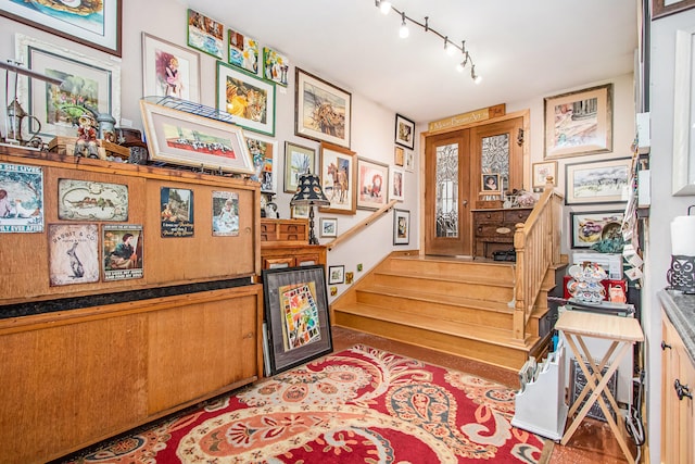 interior space featuring french doors