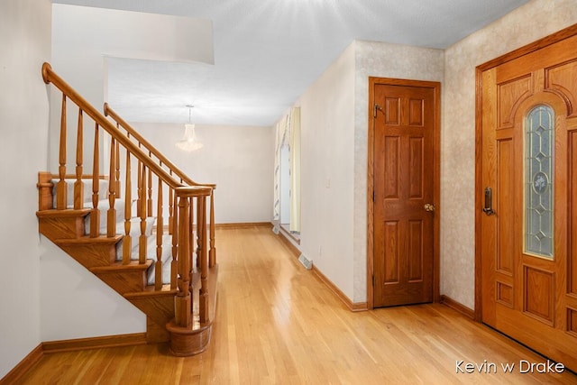 entryway featuring light hardwood / wood-style flooring