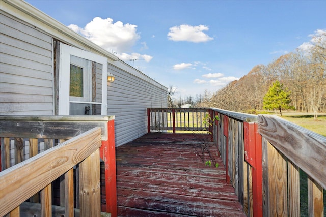 view of wooden terrace