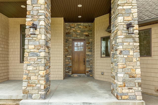 view of doorway to property