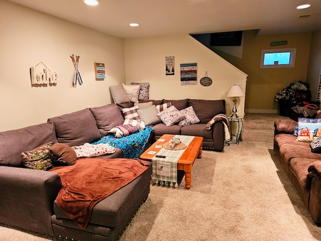 view of carpeted living room