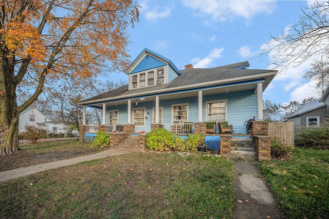 view of front of home with a porch