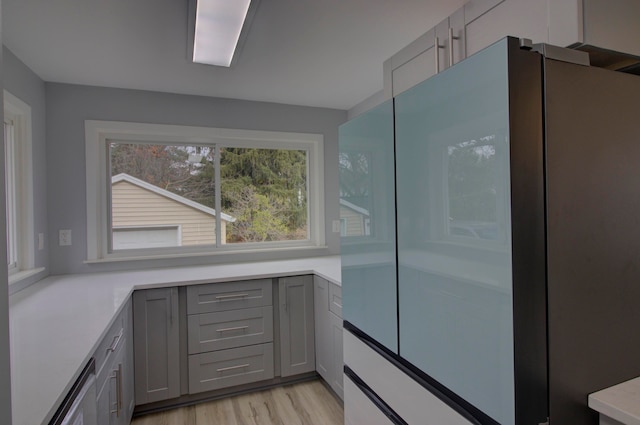 bathroom featuring wood-type flooring