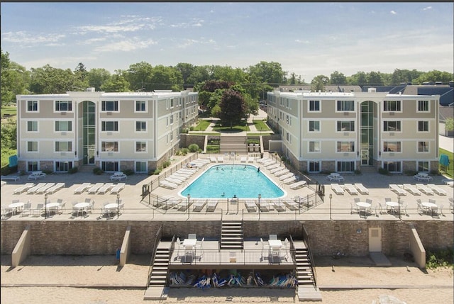 view of pool with a patio area