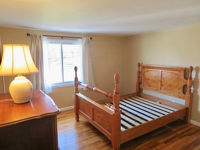 bedroom featuring light wood-type flooring