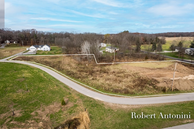 bird's eye view featuring a rural view