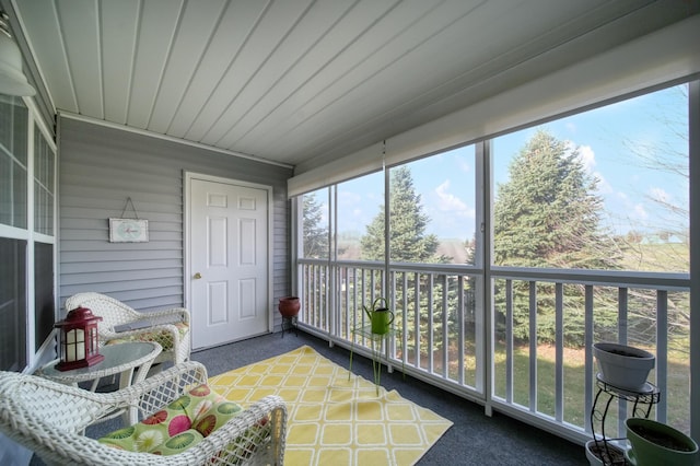 view of sunroom