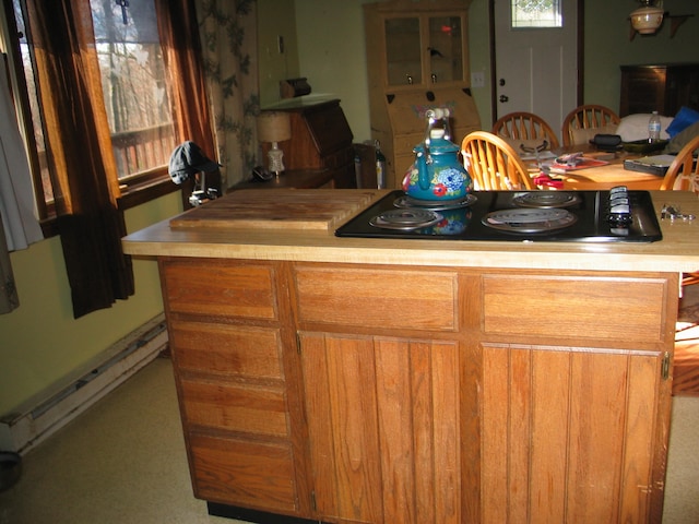 kitchen with black electric stovetop