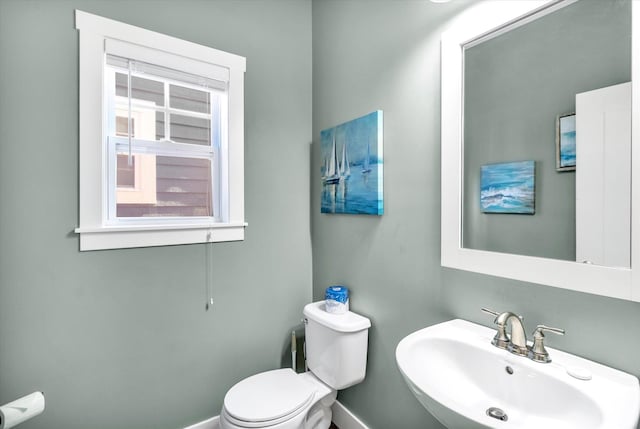 bathroom featuring sink and toilet