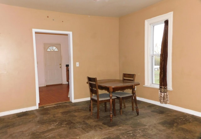 dining area with a wealth of natural light