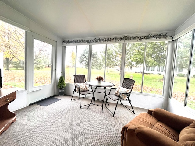 view of sunroom