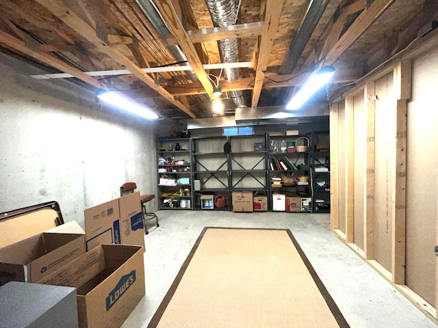 view of basement