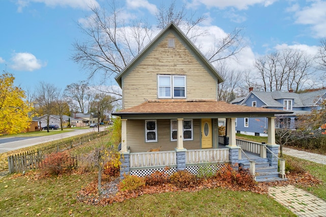 view of front of house with a porch