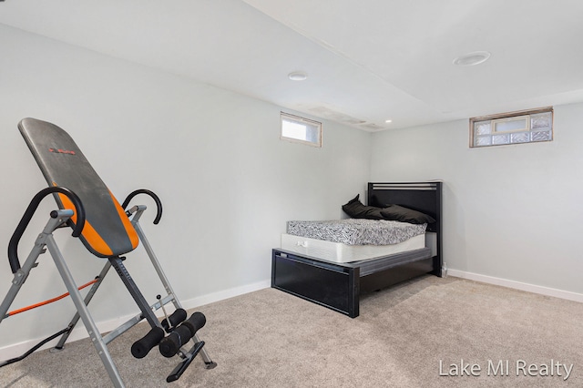 view of carpeted bedroom