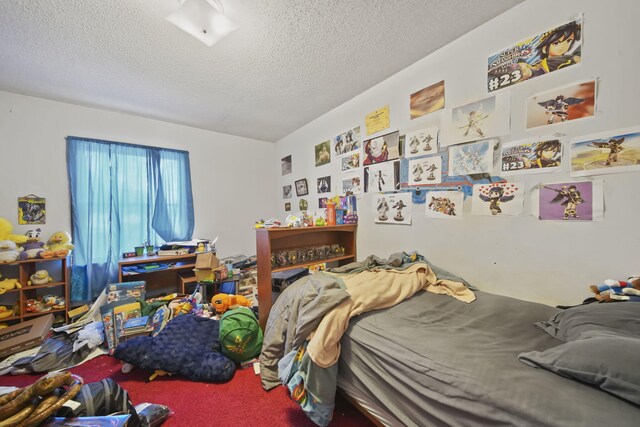 bedroom with a textured ceiling