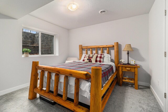 bedroom with carpet floors