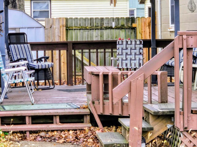 view of wooden terrace