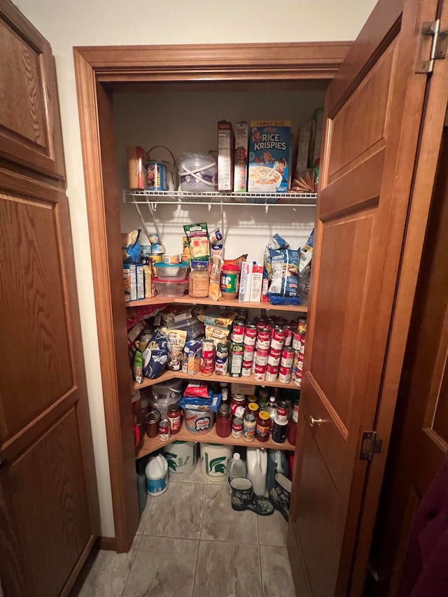 view of pantry