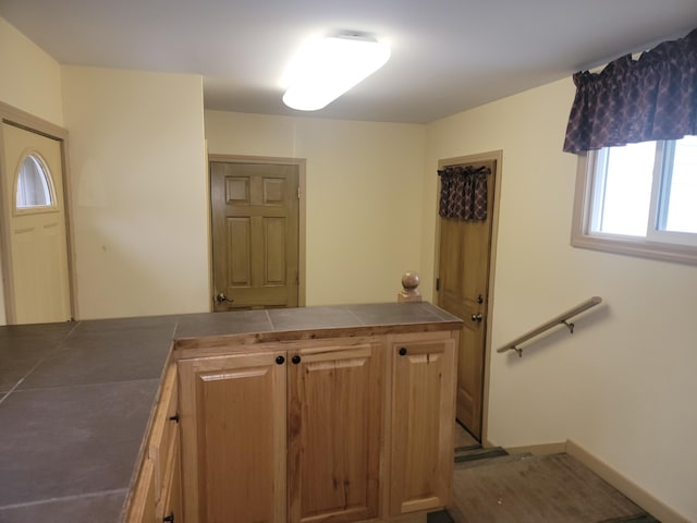 kitchen with tile countertops