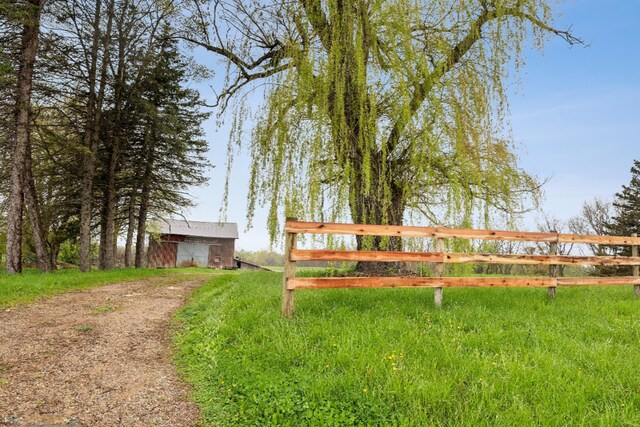 view of home's community with an outbuilding