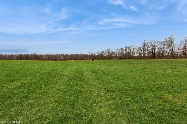 view of yard featuring a rural view