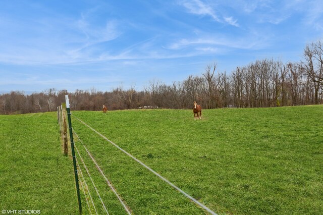 exterior space featuring a rural view