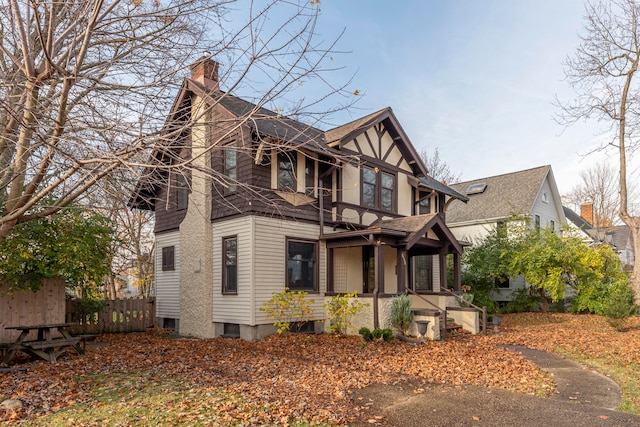 exterior space with a porch