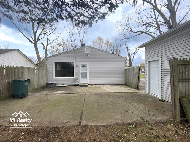 rear view of property with a patio