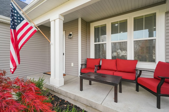 view of patio / terrace featuring covered porch