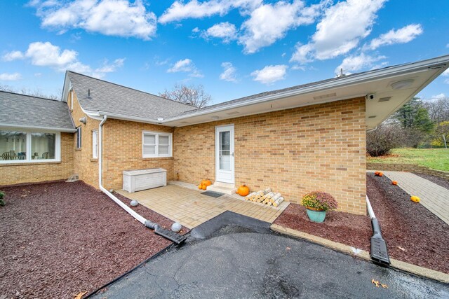 view of front of property with a patio