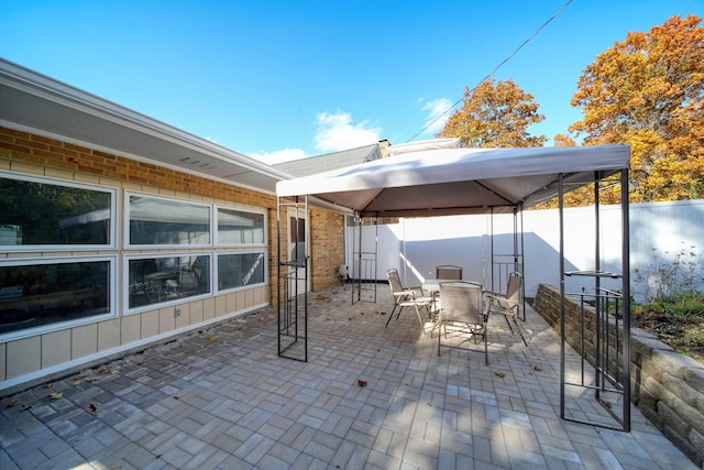 view of patio with a gazebo