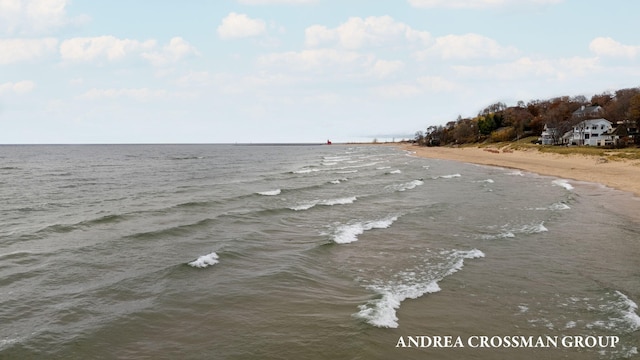 property view of water with a view of the beach