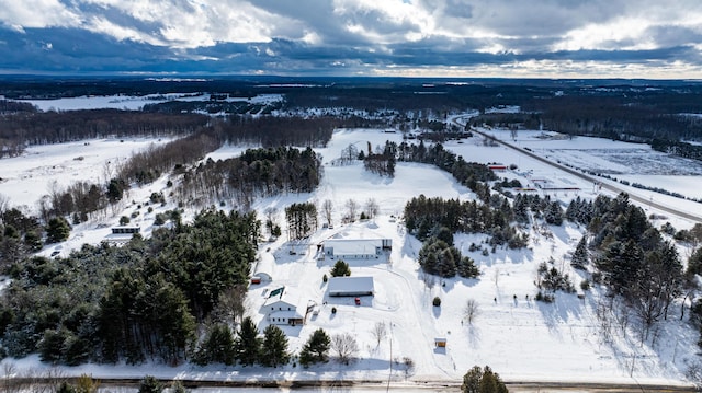 view of snowy aerial view