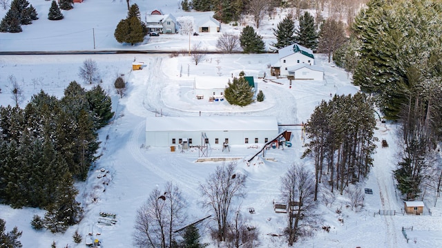 view of snowy aerial view