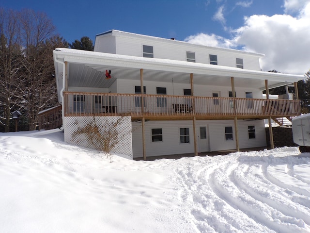 exterior space with a wooden deck