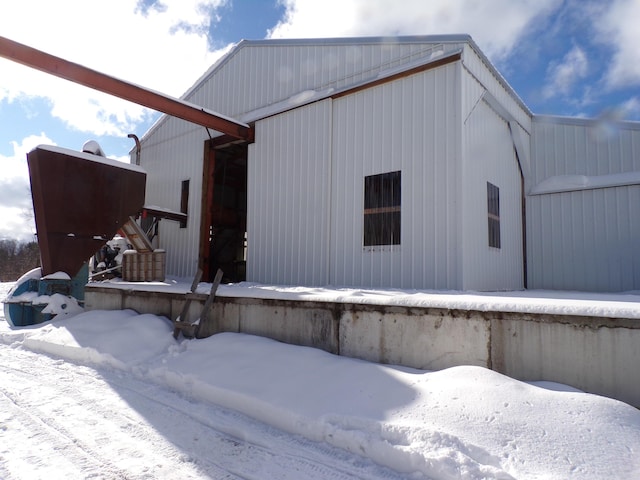 view of snowy exterior