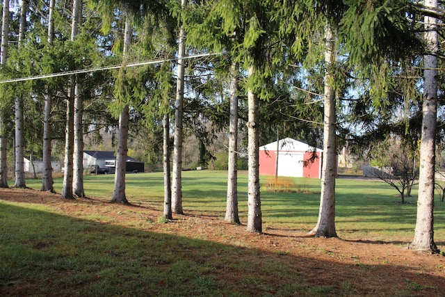 9370 Moon Rd, Saline, MI 48176 - view of grassy yard with an outbuilding