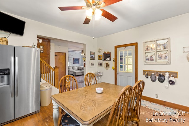 dining room featuring hardwood / wood-style floors