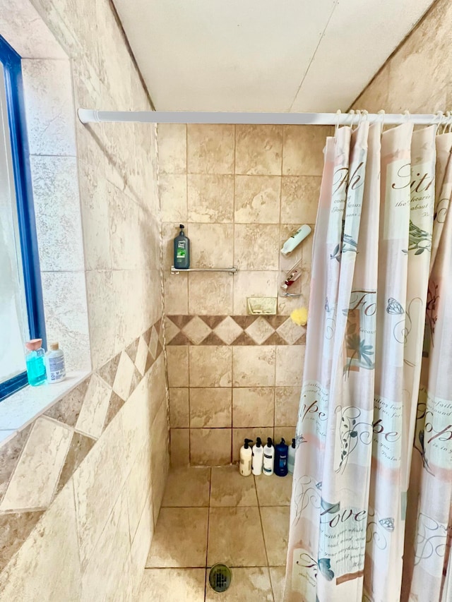 bathroom with walk in shower