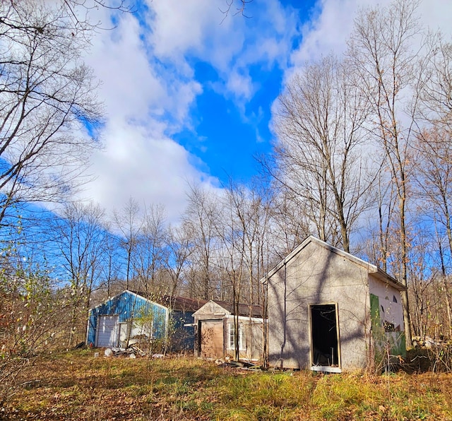 exterior space with an outdoor structure