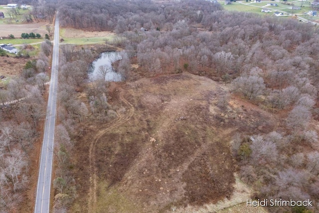 aerial view with a rural view